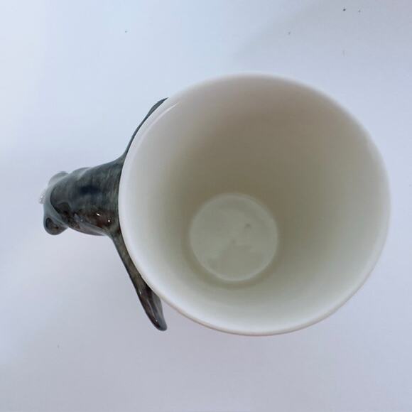 World Market 3D Elephant Trunk Tusks White Ceramic Handle Coffee Mug Cup 12 oz - Picture 4 of 14